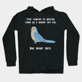 Blue Quaker Parrot Never Zero Hoodie